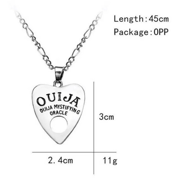 Quija Board Silver Pendent Necklace - Picture 2 of 2